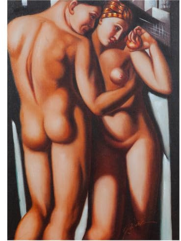 Biscottini Quadro olio su tela dipinto a mano 50x3x70 cm