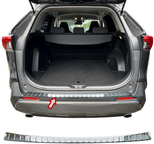 Recambo Protezione per paraurti in acciaio inox lucido, effetto cromato, compatibile con Toyota Rav4 V, anno di costruzione dal 2018, styling e protezione per il paraurti