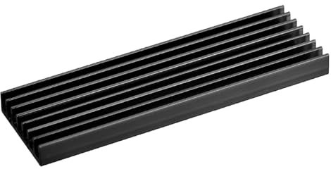 sourcing map 1 Pack M.2 2280 Nvme SSD Heatsink Cooler with Thermal Pad Alloy Aluminum Heat Sink Cooling Sink for PC Laptop, 70x22x6mm, Black