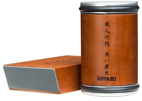 Kimura Professional Rolling Knife Sharpener, Knife Sharpening with Diamond & Ceramic Plates, 15° & 20° Magnetic Angle Guides, Ideal for Honing and Sharpening of All Chef Knives, Japanese Gift Box