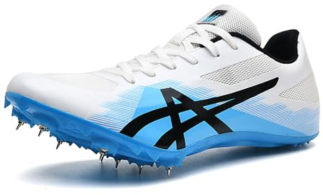 Scarpe di Atletica Leggera 8 Chiodi Unisex Chiodate Scarpe Scarpe per Atletica Leggero Antiscivolo Atletica Spikes Scarpe Sneakers Comode Scarpe Traspiranti Junior Sprint Spikes Salto in Lungo
