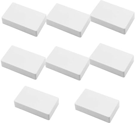 Caja Conexiones Superficie, 8 Piezas Electrónica de Plástico Impermeables, Para de Empalmes de Alimentación de Bricolaje, 100 X 60 X 25 mm (Blanco)