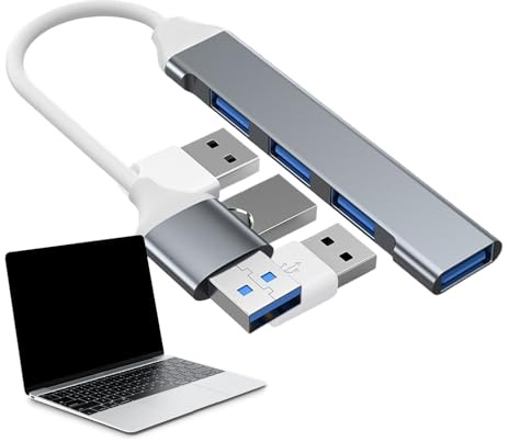 USB- Multifunktionell Höghastighetsdataöverföring Drivrutinsfri Kompakt | 4-Portars Mångsidig Data Splitter Smärt Design Bred Kompatibilitet För Hemmakontor Skrivbord Laptop PC