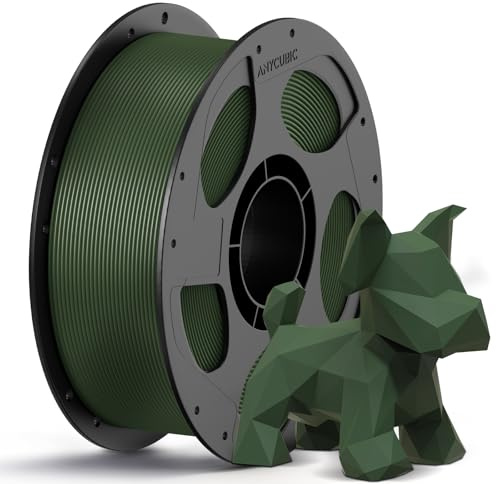 ANYCUBIC PETG Filament 1.75mm, 3D Printer Filament, Dimensional Accuracy +/- 0.02mm, Exceptional Toughness, Print with Most FDM 3D Printers,Intelligent Identification, 1KG Reusable Spool, Forest Green