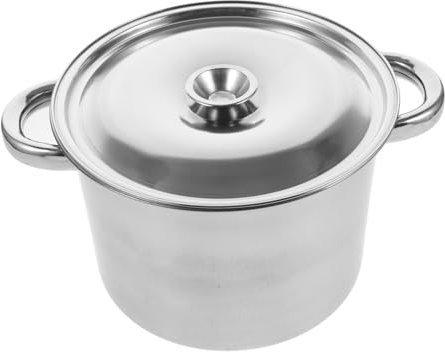 TOPBATHY Cubo De Acero Inoxidable Para Sopa Cubo Multiusos Con Tapa Olla Para Almacenar Aceite y