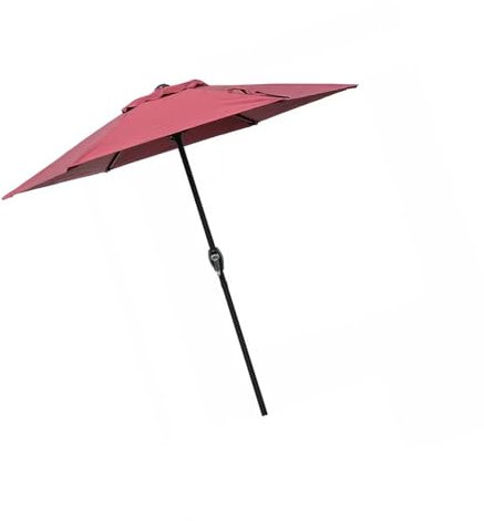 GFYHTN Ombrellone da Giardino 200 cm, Parasole per Balcone con Manovella, Anti UV Impermeabile per Balcone Piscina Ristorante(Burgundy)
