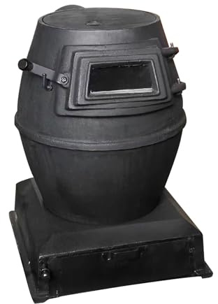 Estufa de Leña de Hierro Fundido, Cocina de Leña para Interiores con Ventana, para el Hogar, Camping, Aventuras, Calefacción y Cocina Diaria