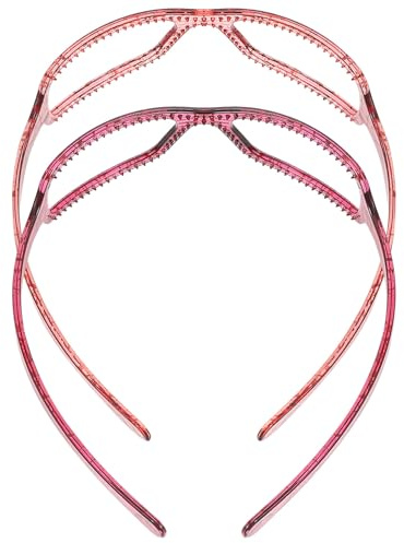 BIUDECO Bandeaux pour Cheveux Maintien des Cheveux Design Lunettes en PC Lot de 2 Polyvalents et Mode pour Lavage Visage ou Séance Photo