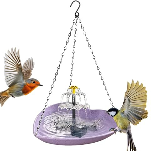 Bebedero para Aves | Bebedero solar con forma de corazón para mascotas | Fuente de agua para jardín,para Jardín Estanque Patio Exterior Loros Periquitos Ninfas