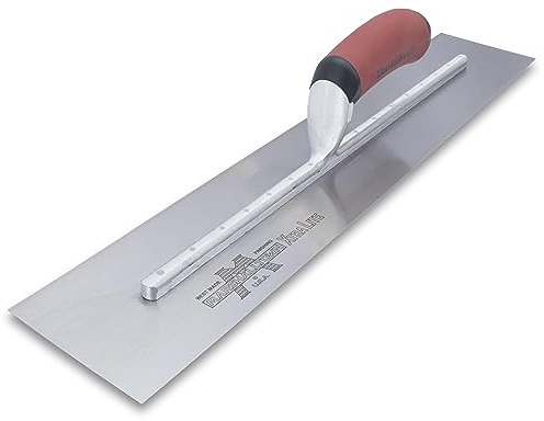 MARSHALLTOWN High Carbon Steel Finishing Trowel, 4 x 20 Inch Concrete, Masonry and Drywall Finishing Tool, Made in the USA, MXS20D