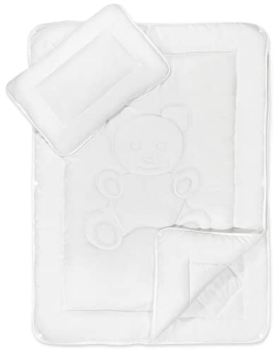 Kinderbetten Set 4-Jahreszeiten mit Bärchensteppung 3-teilig 40x60 + 100x135 cm nach Öko-Tex 100 Zertifiziert