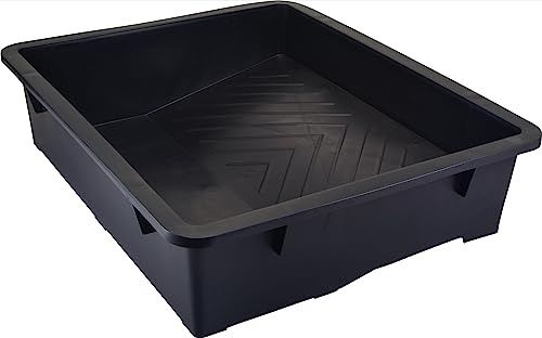 Axus Decor Paint Roller Tray(Blue series) - Plastic Paint Tray, Roll Off Grids, Hanging Hook & Reusable - Fits Roller Sleeves Upto 15 Inch - For Professional Painter's & DIY Enthusiasts, Black