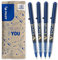 PILOT - 4er-Set Vball 07 - Tintenroller mit Flüssigtinte und konischer Spitze für präzises Schreiben - Schnell trocknend, nicht tropfend - Blau - Mittlere Spitze 0,7mm