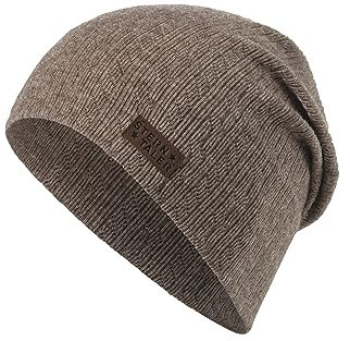 Sterntaler Baby Jungen Slouch-Beanie Struktur Mütze - Beanie Baby - aus strukturiertem Mischgewebe mit Viskose Anteil - braun, 45