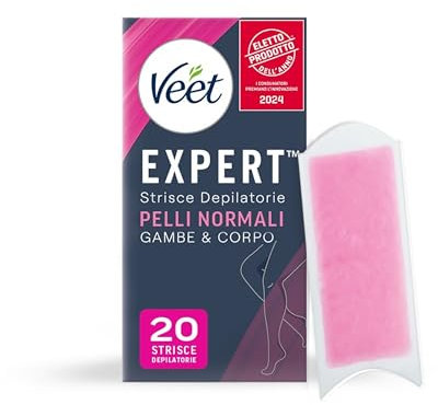 Veet Expert Strisce Corpo e Gambe Pelli Normali, 10x2 strisce