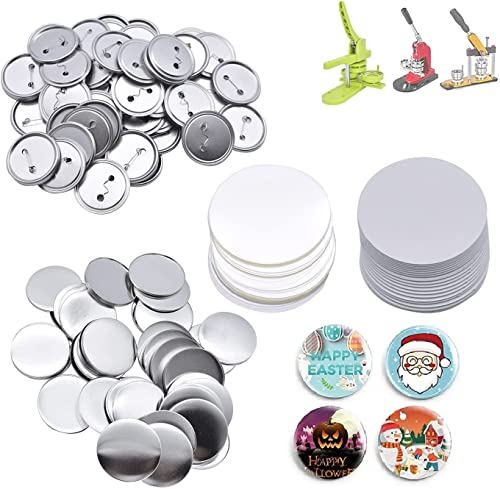 Buttons Selber Machen, 100er Set Buttonrohlinge, DIY Pins Buttons Design EIN Abzeichen, Button-Set mit Pin, für Bastel Handwerk und Handwerk Aktivitäten (44mm / 1.73inch)