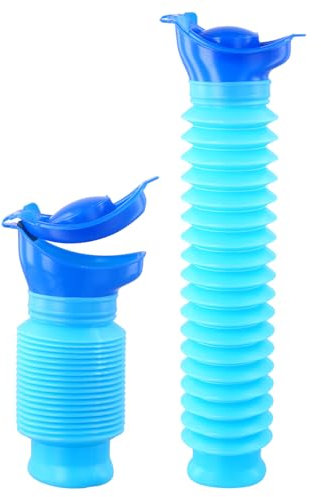 QWORK® orinatoio Retrattile, 750 ml Bottiglia per Urina Portatile Ideale per Auto, Campeggio, Viaggi, all'aperto