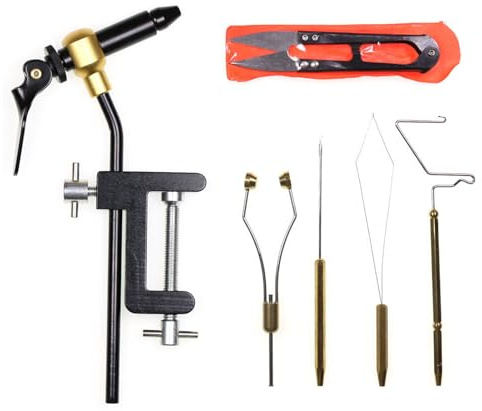 Teksome Kit de Fabrication de leurres de pêche à la Mouche, kit de Fabrication de Mouches pour la pêche à la Mouche | Kit d'outils métalliques pour la Fabrication de leurres pour la pêche à la Mouche