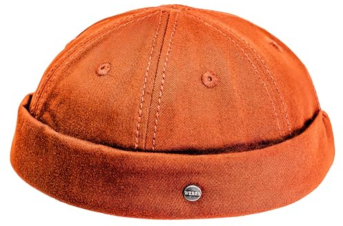 WEROR Dockercap Uomo – Berretto da pescatore – Berretto da marinaio – Berretto in cotone – lavorato a maglia – WEROR-450.1, ruggine, Taglia unica