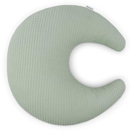 Ehrenkind® Kuschelkissen Mond aus Bio-Baumwolle | Waffelpiqué Dekokissen & Kuschelkissen fürs Kinderzimmer | Atmungsaktiv & formstabil | Jade