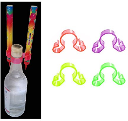 Lot 2 Double Clip Attache Bouteille Artifice Fontaine Glaces Bougie - 902