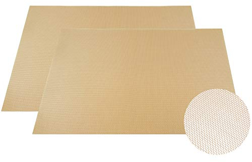 Pritogo Backmatte 2er-Set (42x30cm) Silikonmatte BPA-frei Fiberglasmatte Dauerbackfolie hitzebeständig bis 240° antihaftbeschichtet zuschneidbar