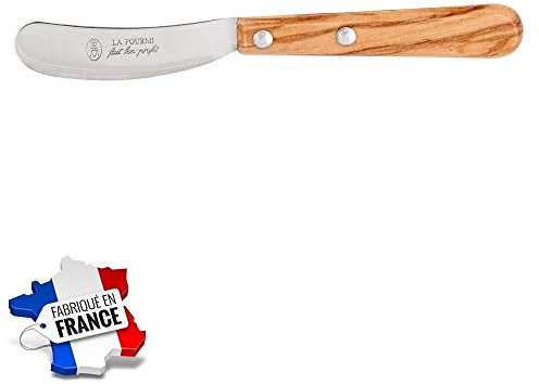 Les Colis Noirs LCN - Tartineur INOX Manche Bois d'Olivier La Fourmi - Ustensile Cuisine Couteau Beurre - 042