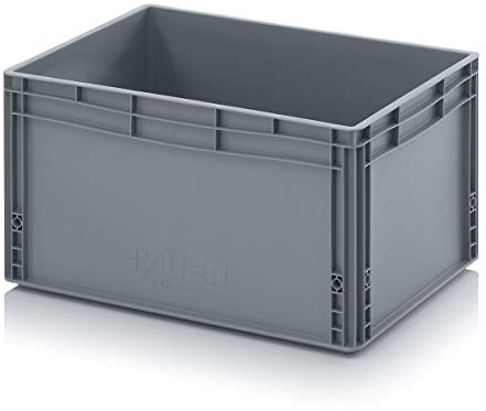 Auer Packaging Eurobox 60 x 40 x 32 cm, scatola di plastica, grande scatola di plastica, impilabile, stabile, 60 x 40 x 32 cm, per trasporto e stoccaggio