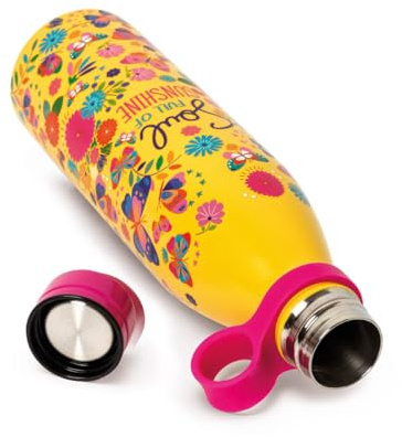 Legami - Botella térmica Hot&Cold, Butterfly, cierre hermético, 12 horas caliente, 24 horas fría, asa de silicona extraíble, de acero inoxidable, sin BPA, 800 ml