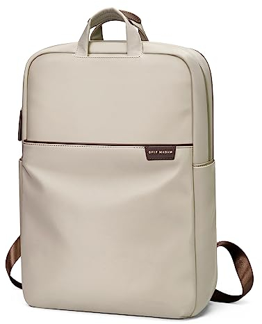 GOLF SUPAGS Mochila viaje, Mochila Mujer, Mochila Escolar Universidades Impermeable para Ordenador Portátil de hasta 17 Pulgadas,Para Estudios, Viajes, Trabajo, Casual, Avion Albaricoque