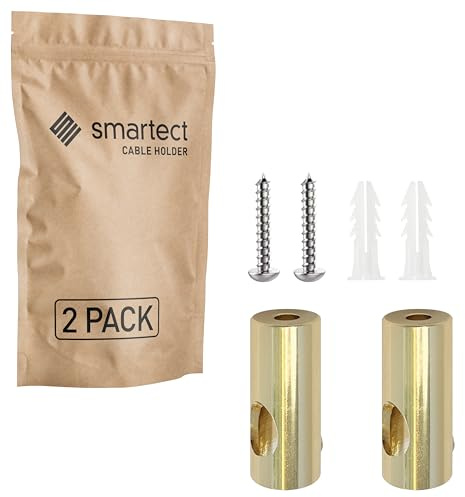smartect Aluminium Vägg- och Takmontering 2 Stycken för Kabel i Guld