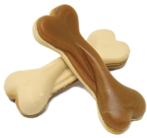 Mak's Patch Vegan Dog Treats - Peanut Butter Dual Sided Bones 7cm/18g - Box of 10 Treats