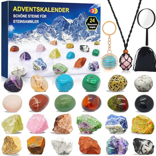 Adventskalender 2025 Jungen 10 11 12 4 5 8 6 7 9 Jahre Adventskalender Kinder Edelsteine Mädchen Weihnachtskalender Steine Kristalle Weihnachtsgeschenke Geschenke Weihnachten Geschenk Junge Jungs