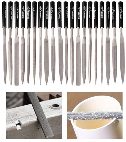 20 PCS Needle File Set,Diamond Files Set, Mini Metal Needle File File Repair Tool for Wood Working and Metal Working