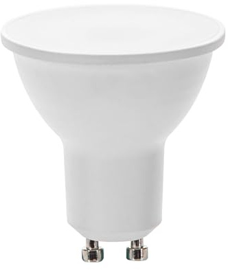 Bombilla LED GU10 10W 4000K, luz blanca neutra, ahorra energía, ideal para iluminación general en hogares y oficinas.