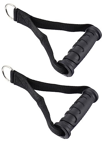 POPETPOP 2pcs Fitness Handle for Home Resistance Band Cable Machine Attachment Workout Strap Handle for Grip Strengthener and Exercise Bands