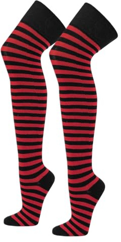 BF Souvenirer, sexiga overknees i ringellook, Legwamers – supermjuk – handkedja spets – Kpop fritid, cocktail, ledig, fest, disco outfit, festival, karneval, sportig, cosplay, manga anime (en storlek