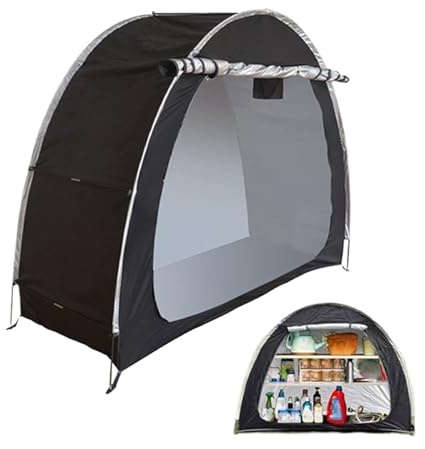 Funda para bicicleta, impermeable, resistente a la intemperie, tienda de campaña plegable, protección duradera | Garaje para moto, jardín, viajes, estacionamiento, uso para equipos estacionales