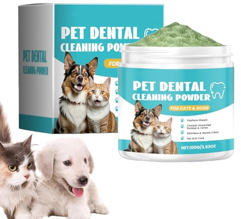 Polvo Para La Limpieza De Perros,100g Pasta De Dientes Para Frescor Del Aliento - Eliminador De Manchas Para Limpieza Bucal De Perros - Para Mascotas Gato Gatito Cachorro Salud Del Aliento