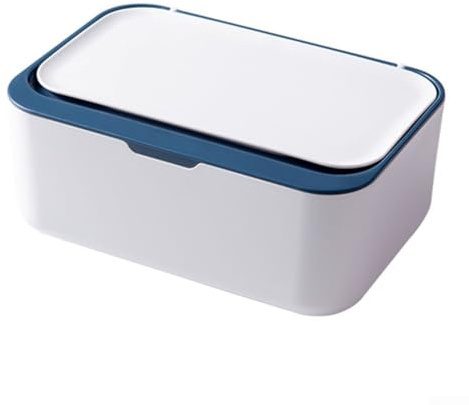 Porta salviette umide con coperchio, scatola portaoggetti in plastica per scrivania di casa, dispenser per tovaglioli da tavolo, contenitore per salviette per bambini e organizer per fazzoletti umidi