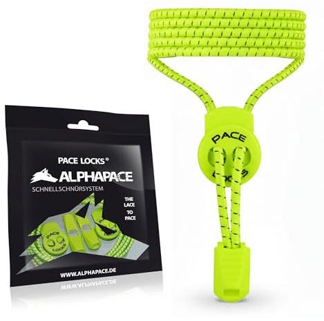 ALPHAPACE PACE LOCKS Lacci delle Scarpe Elastici Autobloccanti 120cm, Lacci delle Scarpe Senza Nodi, Chiusura Facile, Chiusura Rapida per Scarpe da Sport, Bambini e Anziani