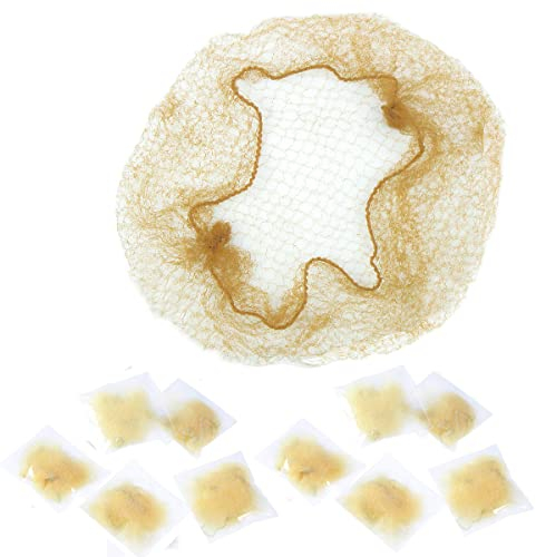 NATCUE 30 Stück Haarnetze unsichtbar Elastisches Haarnetz für Balletttanz,Dance, Chef, Nurse (Blond)