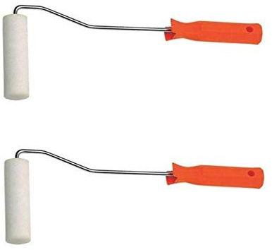 EN-226669 Kit 2 Rulli Completi Microfibra 10 cm, Altezza Pelo 13 mm, Diametro 15mm