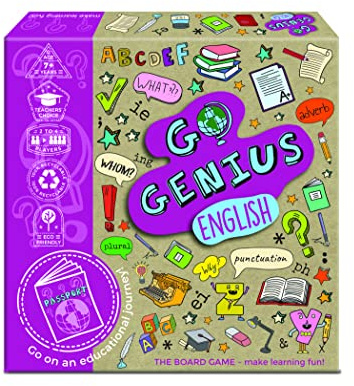 Go Genius English - Educational Board Game Supporting Key Stage 1 & 2 Learning, Suitable for 7+ Years
