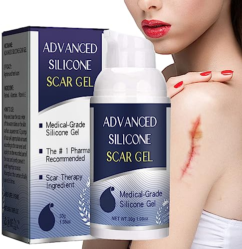 Fortschrittliche Narbencreme,Narbenentfernung für Operationsnarben,Advanced Scar Gel,Narbencreme Für Gesicht,Akne Narben Entfernungs Creme für Kaiserschnitte, Dehnungsstreifen, Verbrennungen