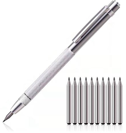 Stylo à tracer diamant avec pointe en carbure de tungstène pour le marquage du verre, de la céramique et du métal