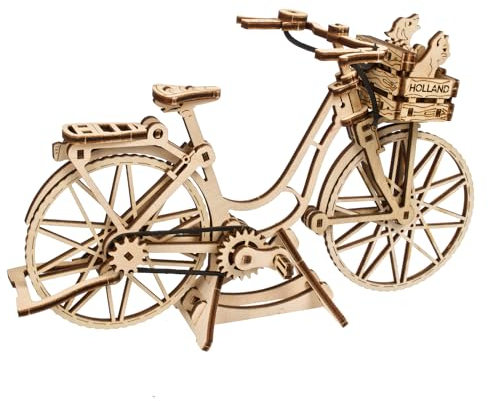 UGEARS Dutch Bicycle 3D Puzzles para Adultos - Kits de construcción de Modelos Pasatiempos de Rompecabezas de Madera para Hombres Rompecabezas 3D para Adultos - Kit de Modelo de Madera para Construir