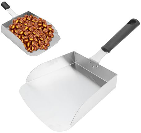 Große Grillschaufel, Grillschaufel mit Flacher Oberseite, Lebensmittelschaufel aus Edelstahl Zum Grillen, Lebensmittelschaufel, Burgerspatel für Pfannengerichte