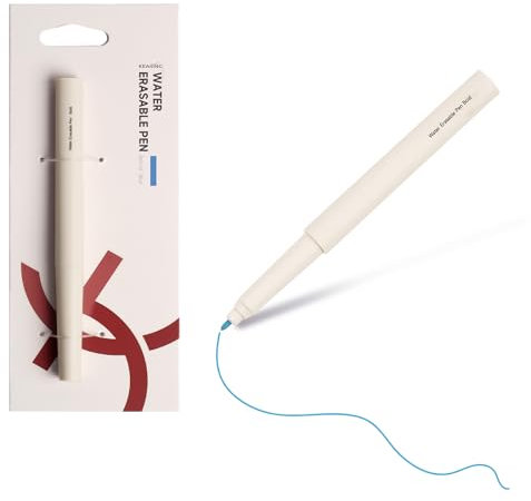 KEARING Wasserlöslicher Stoffmarker Blau – Trickmarker Nähen für temporäre Markierungen beim Quilten & Stickerei – glattes Schreiben, wasserentfernbar