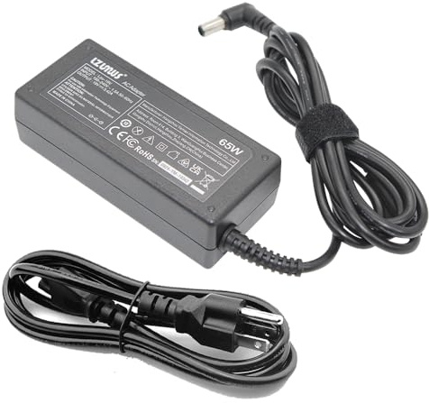 LZUMWS 65 W Ladegerät für LG Monitor 19 V 3,42 A 6,5 x 4,4 mm Adapter für LG 19 Zoll 20 Zoll 22 Zoll 23 24 23 27 32 34 Zoll LED LCD HD für Samsung 22 32 Zoll TV mit EU Power Cord